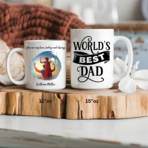 World’s Best Dad Personalizable White Ceramic Mug