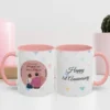 Customizable Anniversary Mugs pink 11 oz