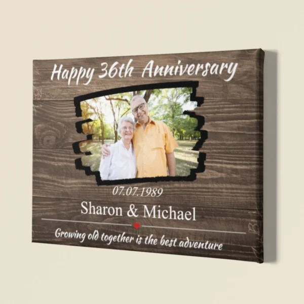 Customizable Canvas Anniversary Gift background 1